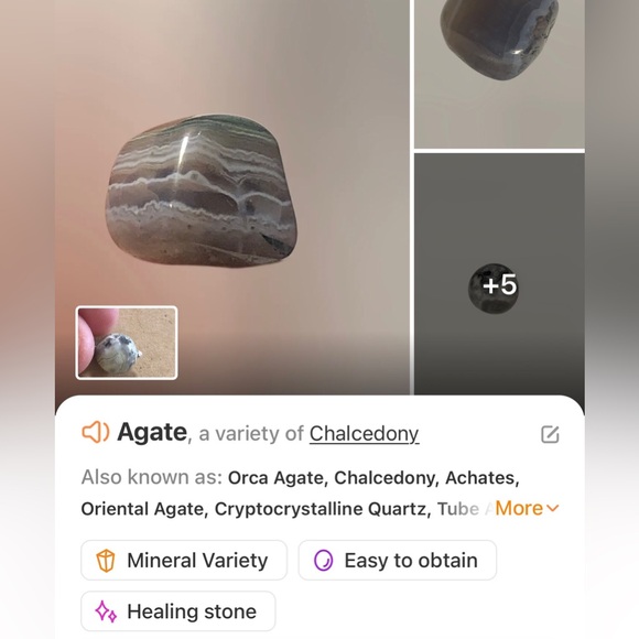 Handcrafted genuine stone orca agate tigers eye dangle earrings - Picture 5 of 6